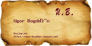 Ugor Bogdán névjegykártya